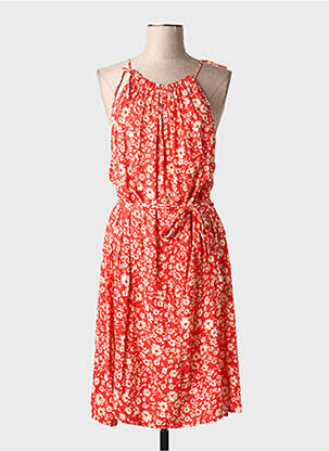 Rochie midi imprimeu floral fără mâneci roșu FREEMAN T.PORTER femeie