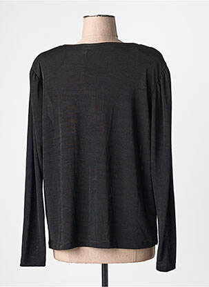 Top țesătură crep mâneci lungi negru KAFFE femeie