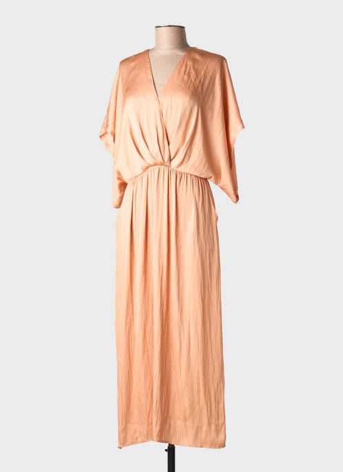 Rochie lungă mâneci scurte mâneci scurte portocaliu SEE U SOON femme