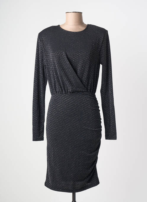 Rochie midi mâneci lungi mâneci lungi negru KAFFE femme