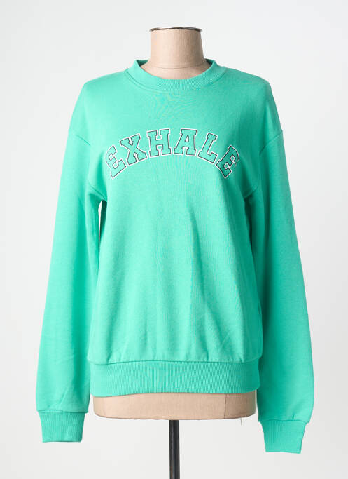 Hanorac serigrafie flockată mâneci lungi verde KAFFE femme