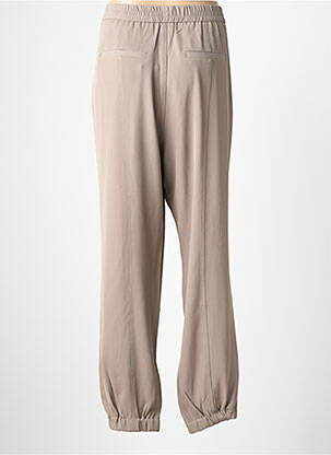Pantalon drept talie elastică bej KAFFE femeie