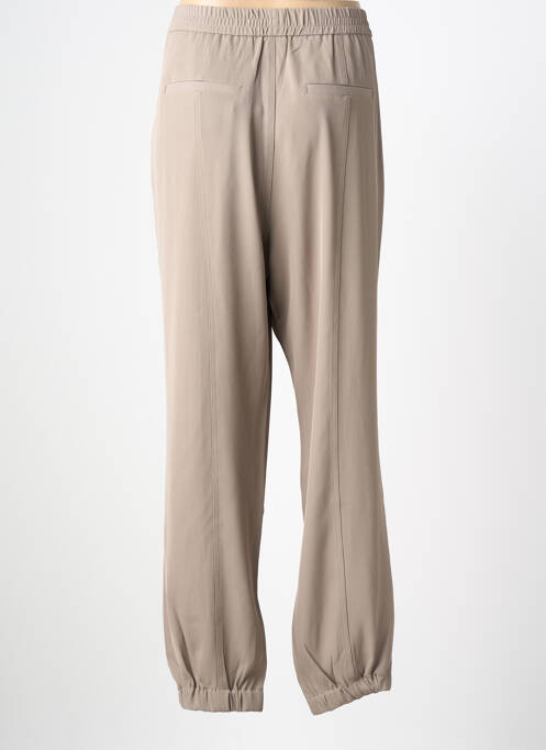 Pantalon drept talie elastică bej KAFFE femme