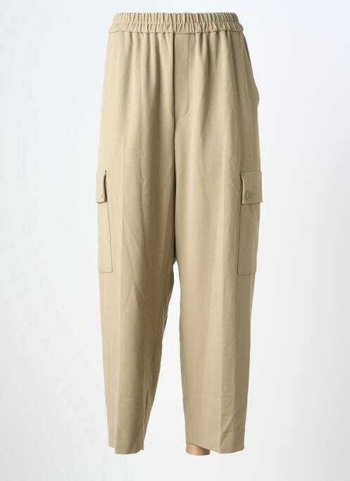 Pantalon cargo talie elastică bej IN WEAR femme