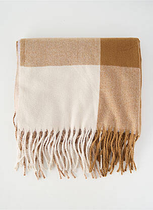 Eșarfă plasă fină maro KAFFE femme