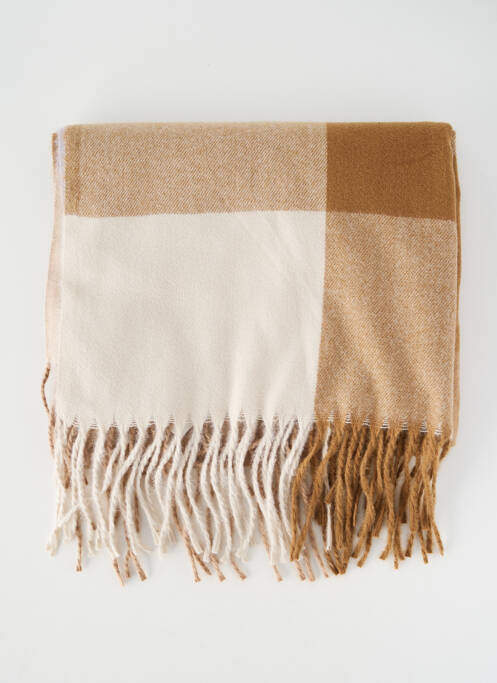 Eșarfă plasă fină maro KAFFE femme