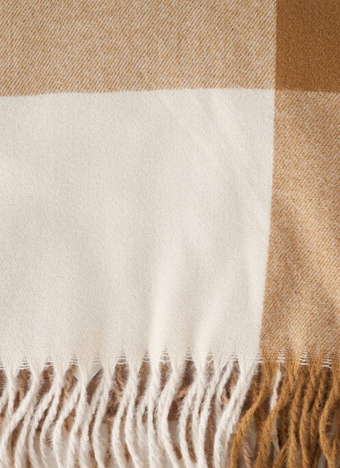 Eșarfă plasă fină maro KAFFE femme