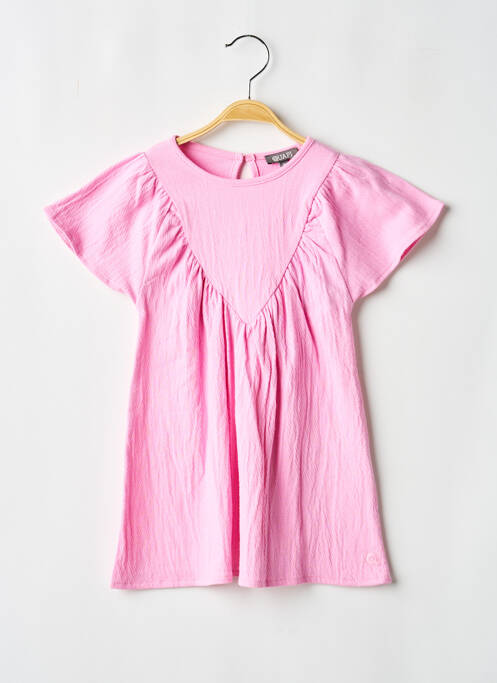 Rochie scurtă mâneci scurte mâneci scurte roz QUAPI fille