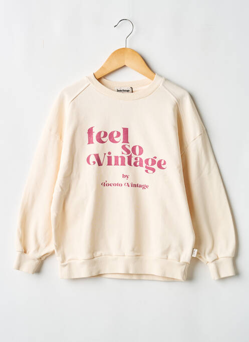 Hanorac mâneci lungi mâneci lungi bej TOCOTO VINTAGE fille