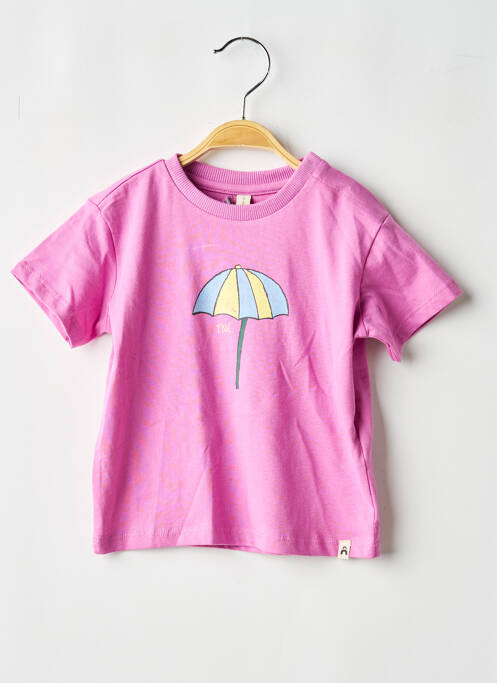 Tricou croială dreaptă mâneci scurte roz THE NEW CHAPTER fille