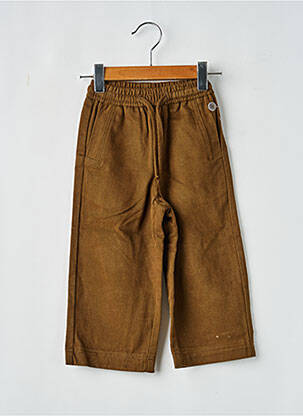 Pantalon larg talie elastică maro LEVV LABEL copil