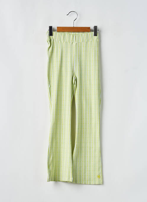 Pantalon evazat imprimeu fantezie talie elastică verde QUAPI fille