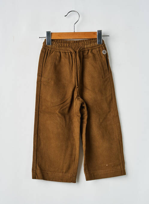 Pantalon larg talie elastică maro LEVV LABEL enfant