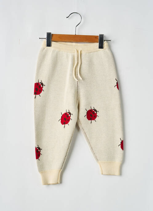 Pantalon drept strânsă pe partea de jos talie elastică bej KONGES SLOJD fille