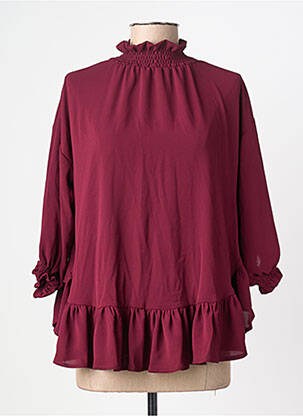 Top țesătură crep mâneci lungi violet YOU UDRESS femeie