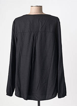 Bluză țesătură poplin mâneci lungi negru CECIL femeie