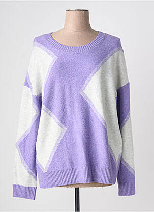 Pulover croială dreaptă mâneci lungi violet CECIL femeie