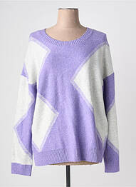 Pulover guler rotund mâneci lungi violet CECIL femme