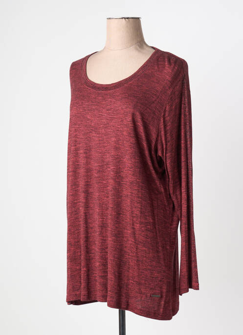 Top guler rotund mâneci lungi roșu AGATHE & LOUISE femme