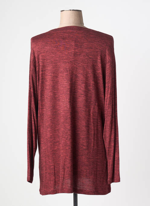 Top guler rotund mâneci lungi roșu AGATHE & LOUISE femme