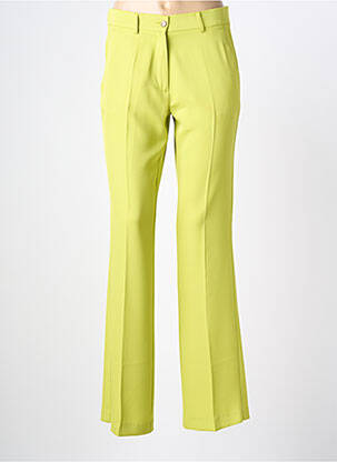 Pantalon drept țesătură poplin mărime normală verde LCDN femeie