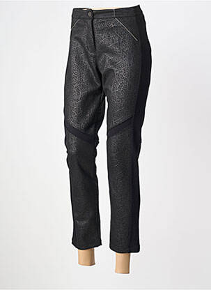 Pantalon 7/8 elasticitate mărime normală negru MALOKA femeie