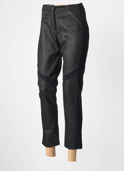 Pantalon 7/8 elasticitate mărime normală negru MALOKA femme