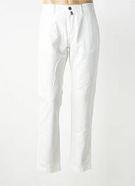 Pantalon chino țesătură poplin mărime normală alb PIERRE CARDIN homme