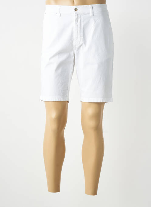 Bermudă țesătură poplin mărime normală alb LCDN homme