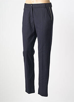 Pantalon slim țesătură poplin mărime normală albastru IKKS femme