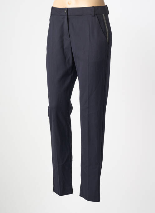 Pantalon slim țesătură poplin mărime normală albastru IKKS femme