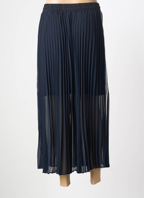 Fustă lungă țesătură crep albastru IKKS femme