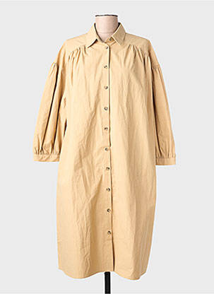 Rochie midi mâneci 3/4 mâneci 3/4 bej JC.SOPHIE femme