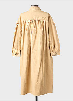 Rochie midi mâneci 3/4 mâneci 3/4 bej JC.SOPHIE femeie