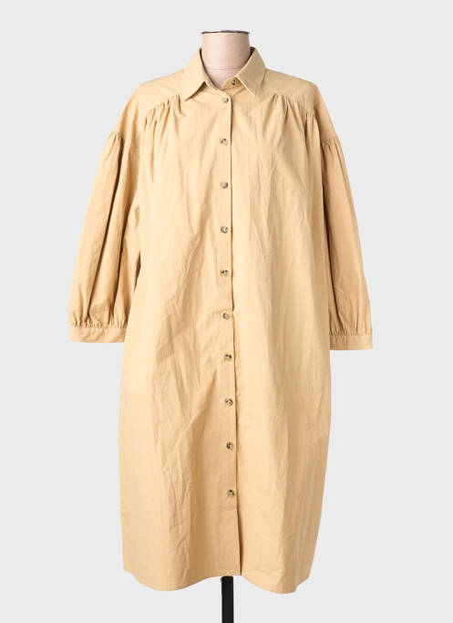 Rochie midi mâneci 3/4 mâneci 3/4 bej JC.SOPHIE femme