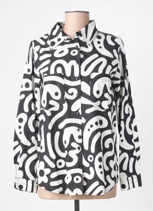 Cămașă imprimeu fantezie mâneci lungi negru ORIENTIQUE NATURALLY femme