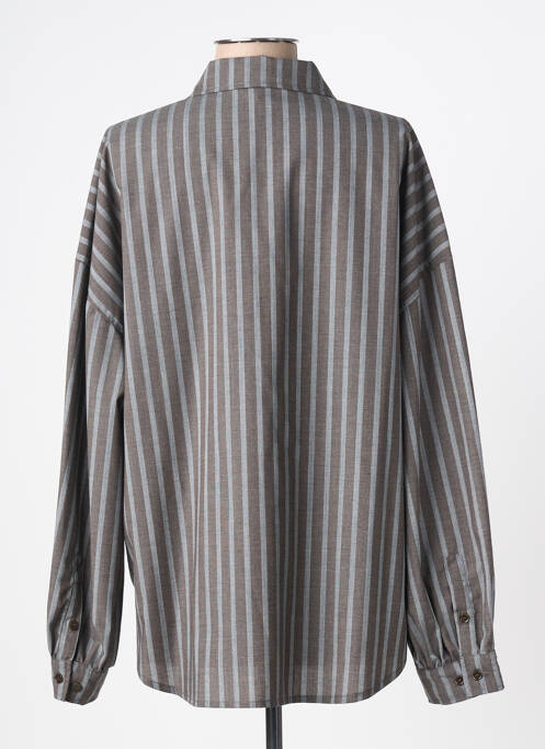 Cămașă croială dreaptă mâneci lungi maro HOD femme