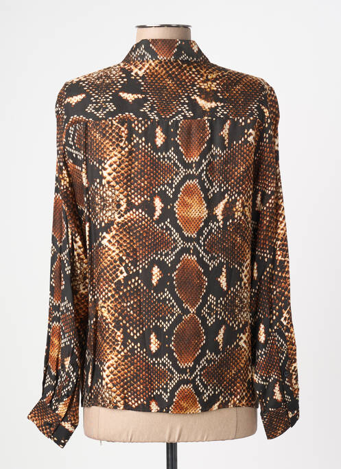 Cămașă croială dreaptă mâneci lungi maro IKKS femme