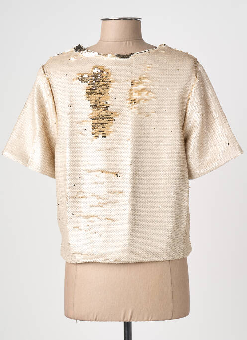 Tricou croială dreaptă mâneci scurte bej JC.SOPHIE femme