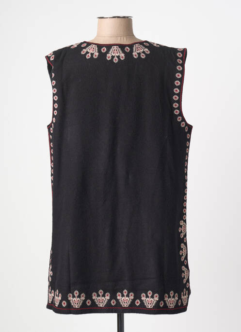 Vestă fără mâneci guler în v negru MAISON HOTEL femme