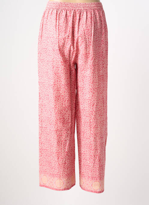 Pantalon drept talie elastică roz MAISON HOTEL femme