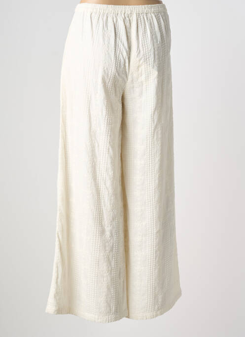 Pantalon evazat talie elastică alb MAISON HOTEL femme