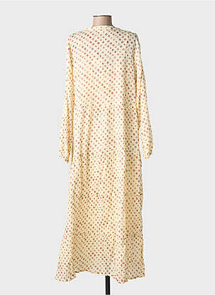 Rochie lungă mâneci lungi mâneci lungi bej MAISON HOTEL femeie