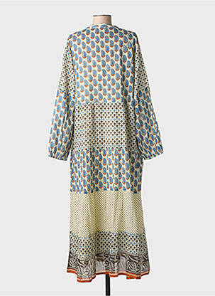 Rochie lungă mâneci lungi mâneci lungi bej MAISON HOTEL femeie