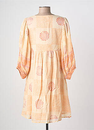Rochie scurtă mâneci 3/4 mâneci 3/4 portocalie MAISON HOTEL femeie