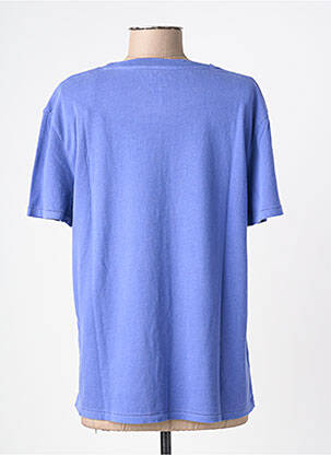 Tricou imprimeu fantezie mâneci scurte albastru NEWTONE femeie