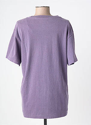 Tricou serigrafie flockată mâneci scurte violet NEWTONE femeie