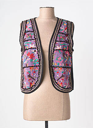 Vestă fără mâneci croială cambrată negru MAISON HOTEL femme