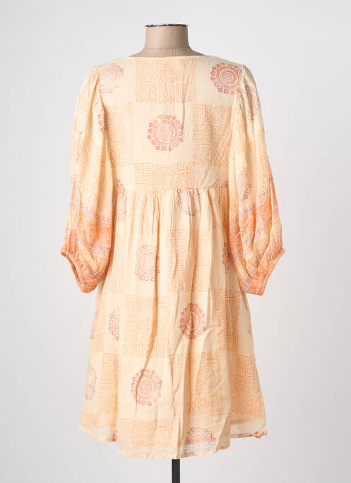 Rochie scurtă mâneci 3/4 mâneci 3/4 portocaliu MAISON HOTEL femme