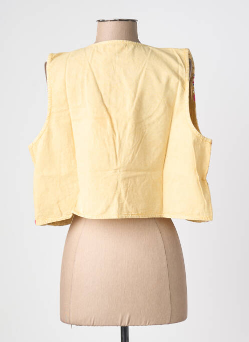 Vestă fără mâneci croială cambrată bej MAISON HOTEL femme